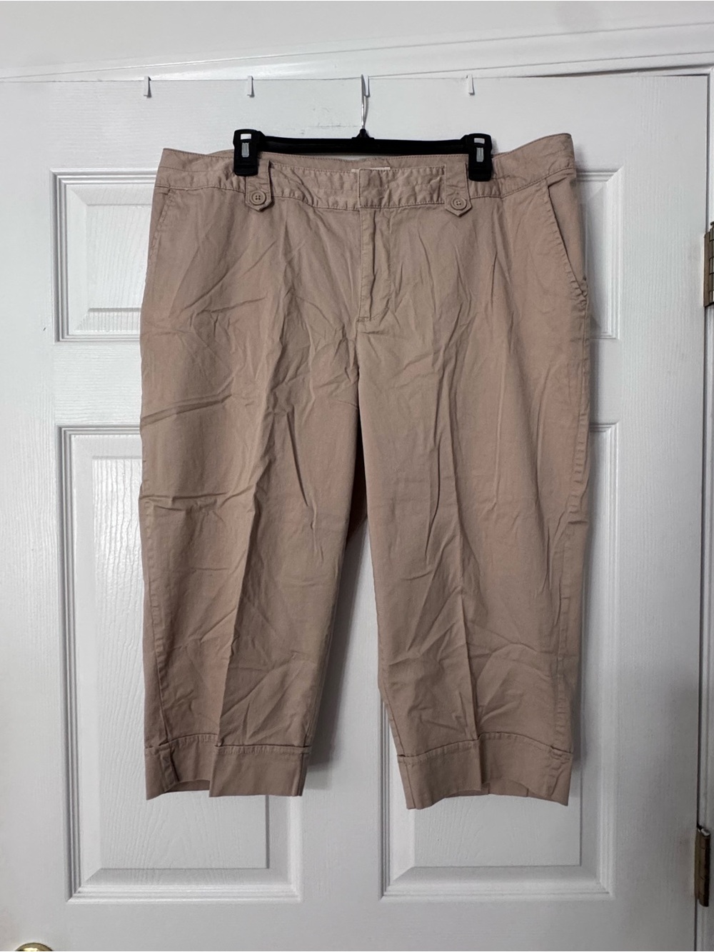 St. John's Bay Beige Flat-Front Women’s Capris